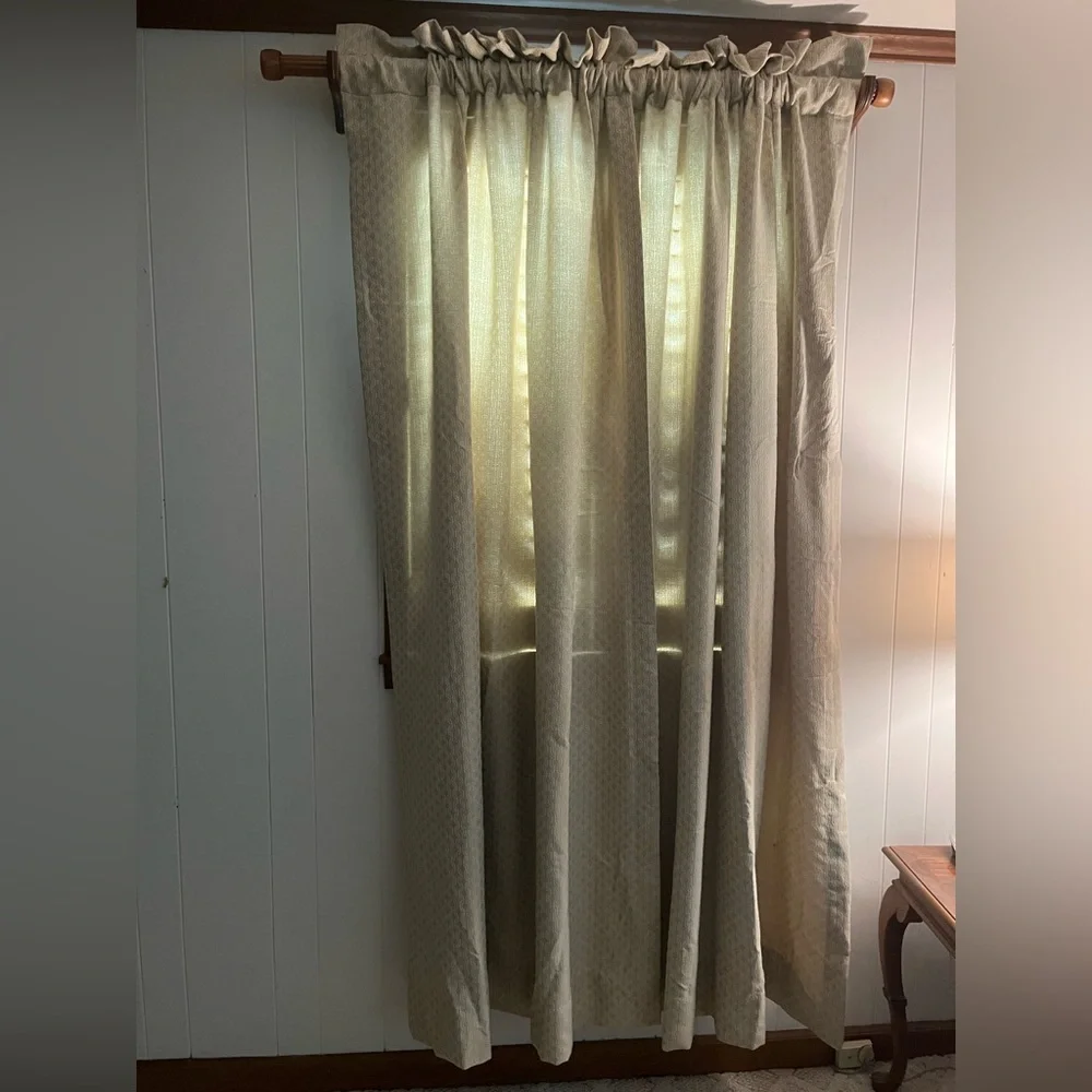 Waterford Neutral Beige Textured Curtain Panel